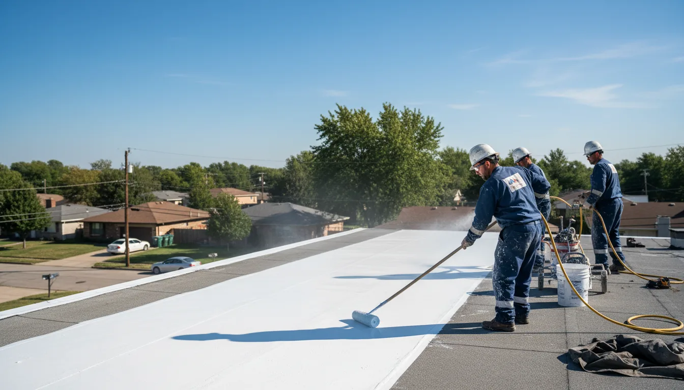 Commercial roof coating in Plessis, NY near me